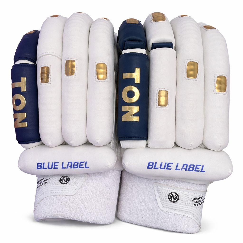 SS TON Blue Label Cricket Batting Gloves – Premium Series